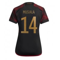 Tyskland Jamal Musiala #14 Bortatröja Kvinnor VM 2022 Korta ärmar